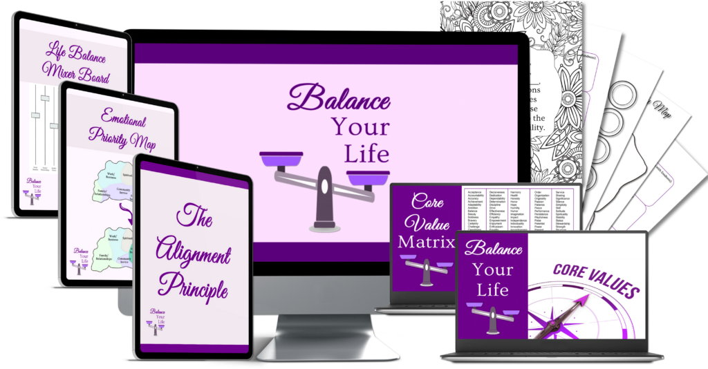 mockup of balance your life course