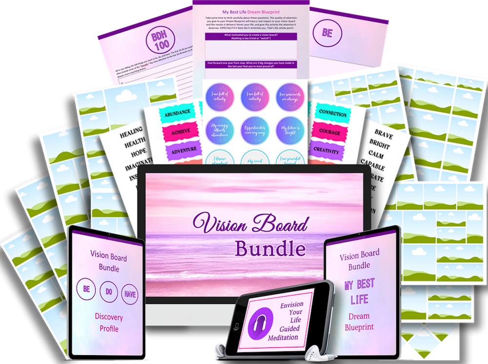 mockup of vision board bundle